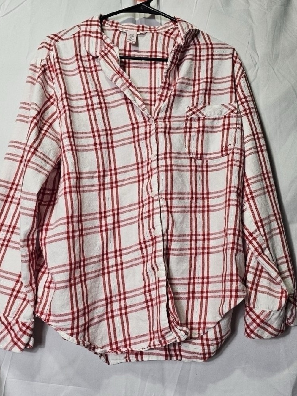 Girls' Red Plaid Button-Up Shirt